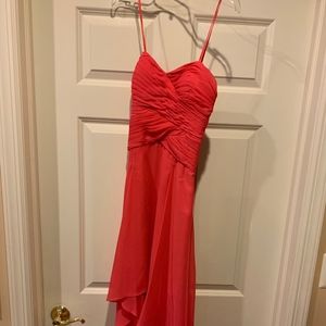 Red/Pink Flowing Cocktail Dress
